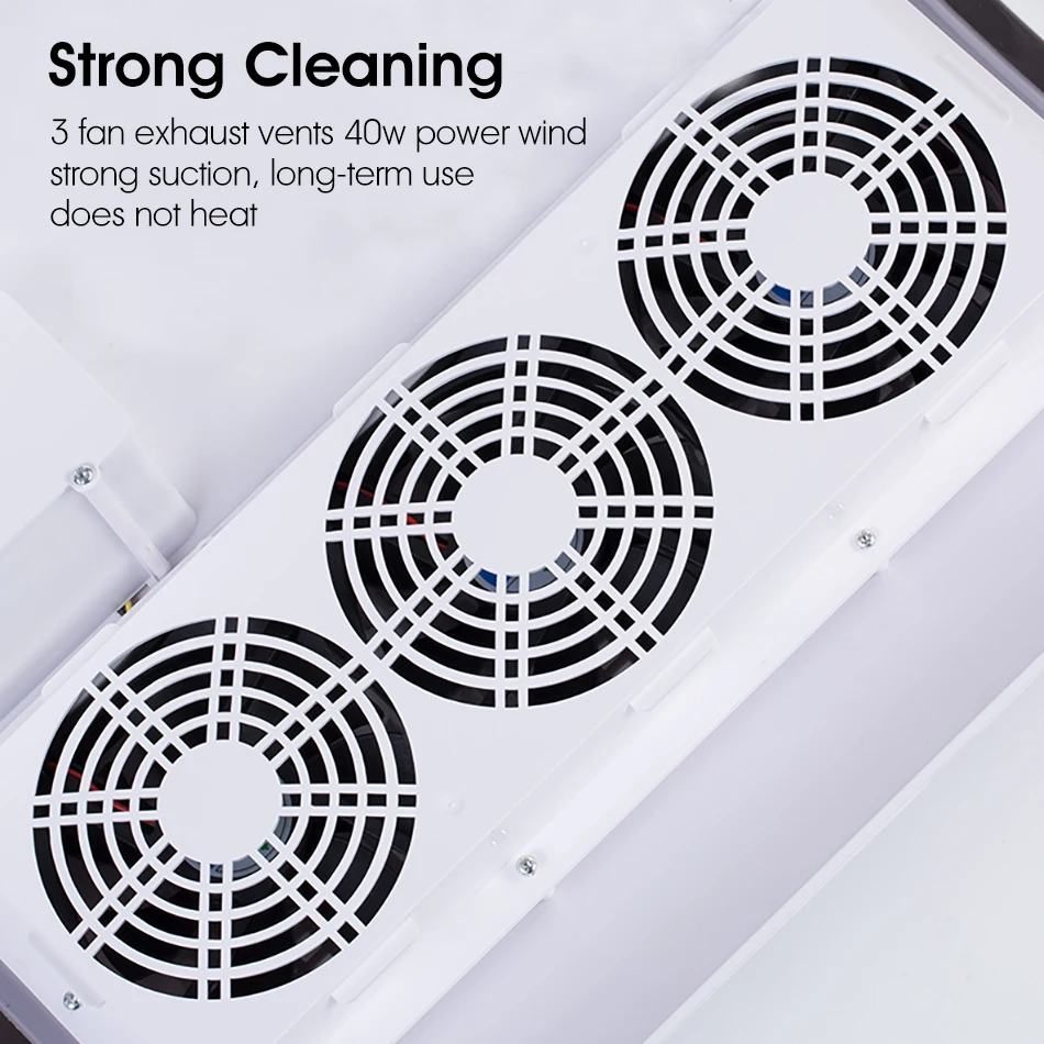 Powerful Nail Dust Suction Collector With 3 Fan Vacuum Cleaner Manicure Tools With 2 Dust Collecting Bags