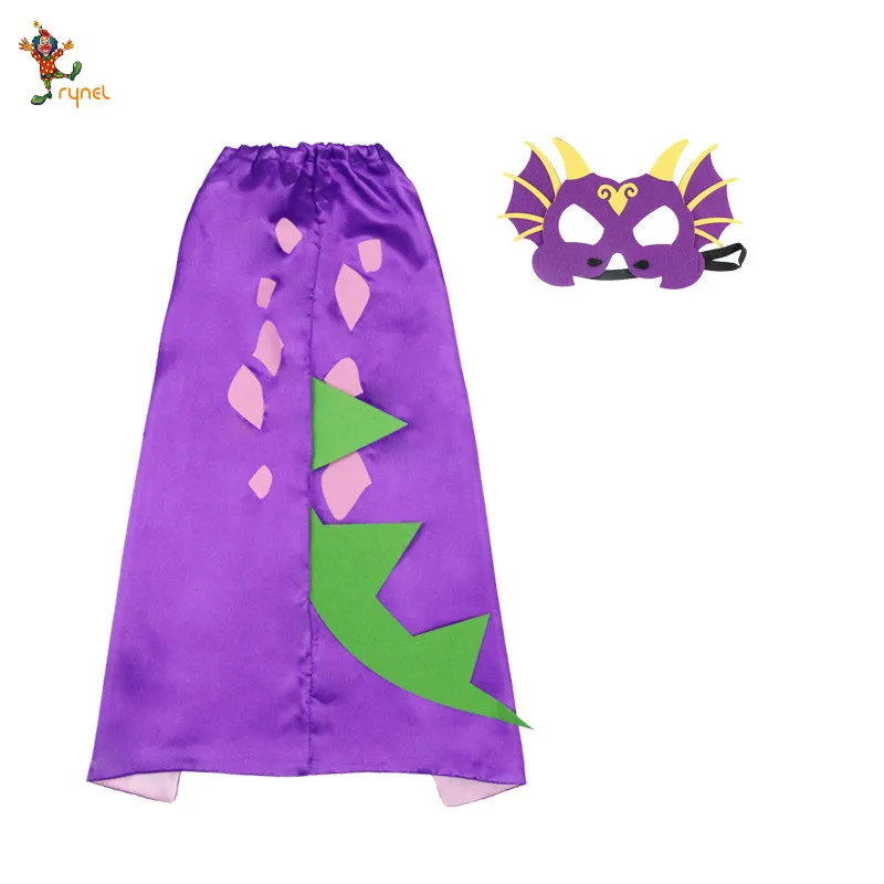 Halloween Christmas children cute emulation dinosaur cloak campus performance Triceratops cloak costume with Felt MaskPGPF0191