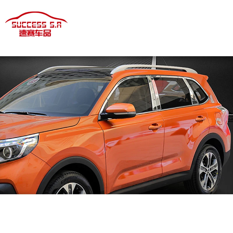 Накладки на окна из нержавеющей стали, для Kia Sportage R KXCROSS KX1, аксессуары для украшения внешней части автомобиля