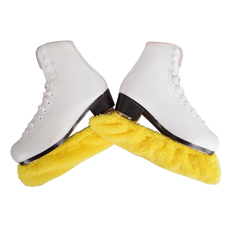 Wholesale high elastic velvet towel inner fabric ice skates stainless blade wear shoes covered