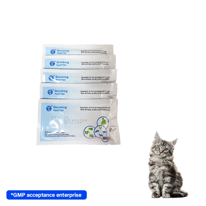 Pet Diagnostics Vet Rapid Test Feline Parvovirus Herpesvirus Calicivirus Antibody FPV FHV FCV Ab Test Kit