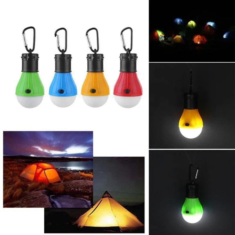 Multi-color abs tent headlight Portable emergency camping light with mountaineering buckle portable hook light