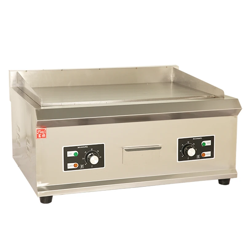 Fuqi Commercial  Beef Griddle Stainless Steel Cooking Griddle Stove Barbecue Grill Machine With 2 Burner