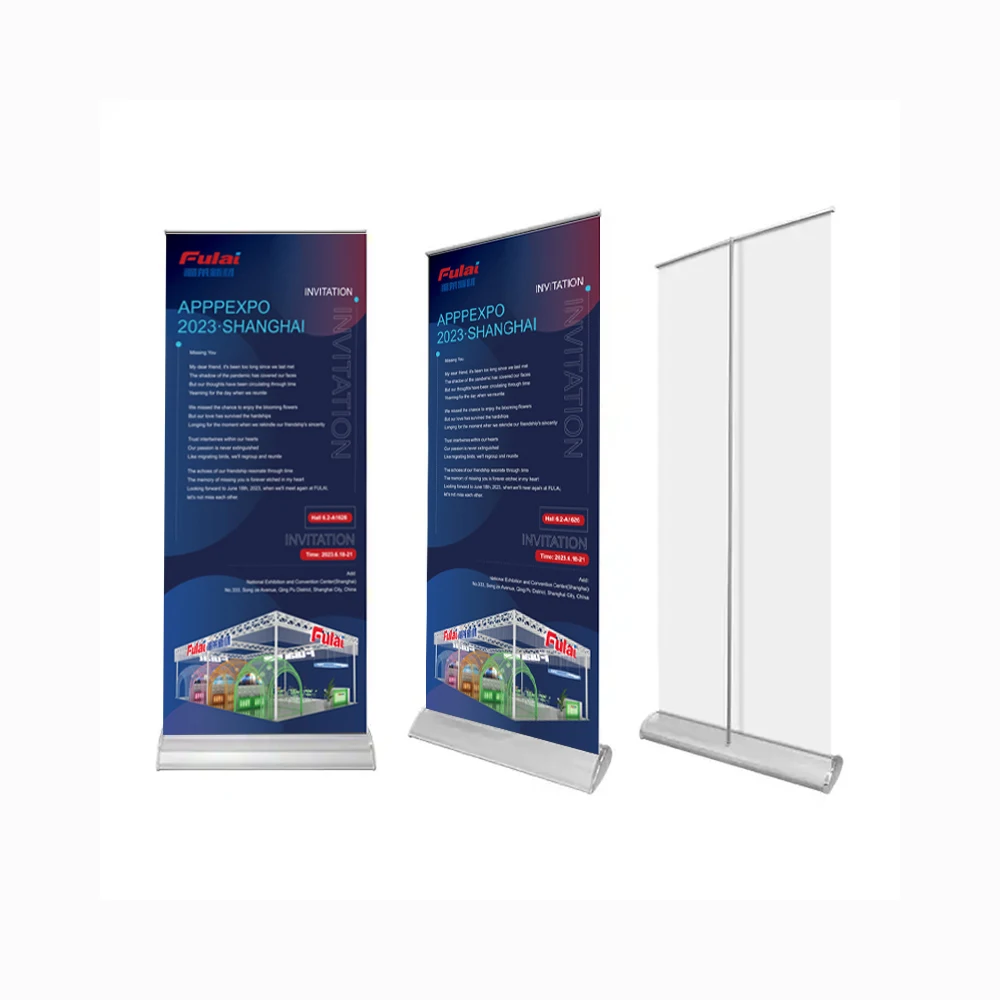 Custom Brand Retractable Printed Display Exhibition Roll Up Banner Pull Stand Advertising Display Banner Custom Roll Up Display
