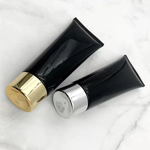 Hengjian 100g 200g Black Face Cleanser Plastic Cosmetic Makeup Tube Packaging For Hair Conditional And Body Lotion Eye Cream