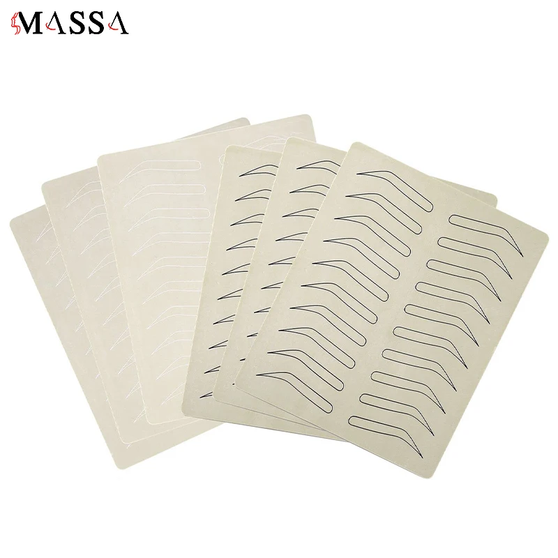 MASSA Microblading Practice Latex Skin Basic Eyebrow Permanent Makeup Tattoo Practice Skin Both Side Latex Sheets for Beginners
