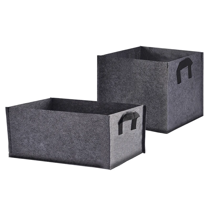 Factory Wholesale Non Woven Biodegradable Square Rectangle Flower Plant Pots Garden Fabric Grow Bags