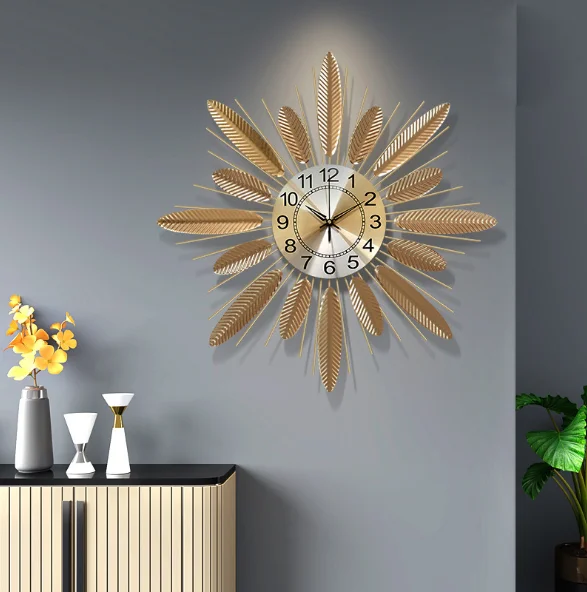 New Design Round Industrial Roman Numerals Metal Wall Clock Home Decorative