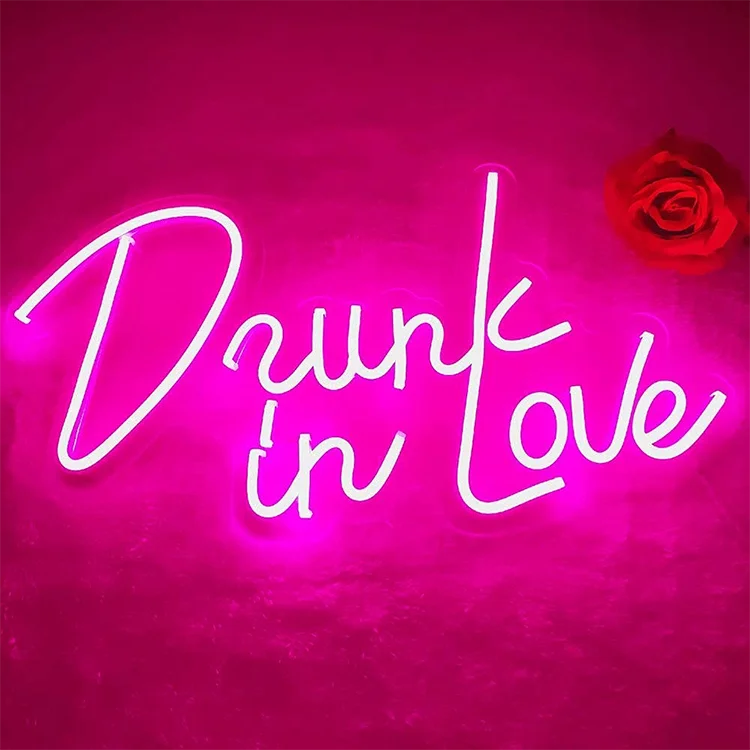 Indoor Or Outdoor Acrylic Neon lamp waterproof love heart neon lights custom led love neon sign for wedding