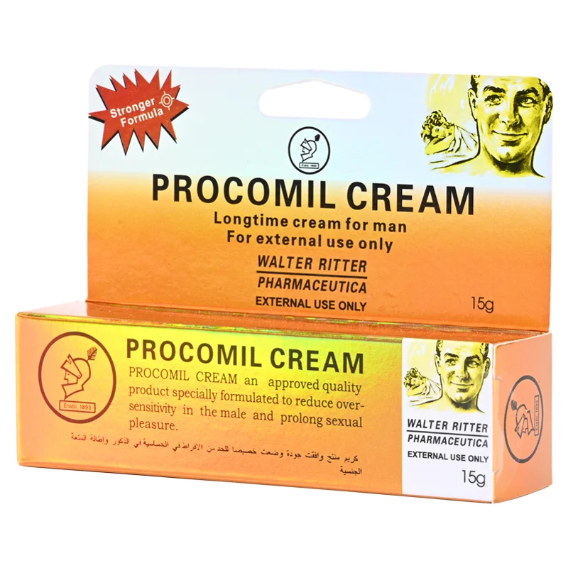 Best Selling Sex Gel Oil and Ointment Procomil Cream Men Delay Enhancement Gel Long Time Cream 15g Sex Products for Male Toys