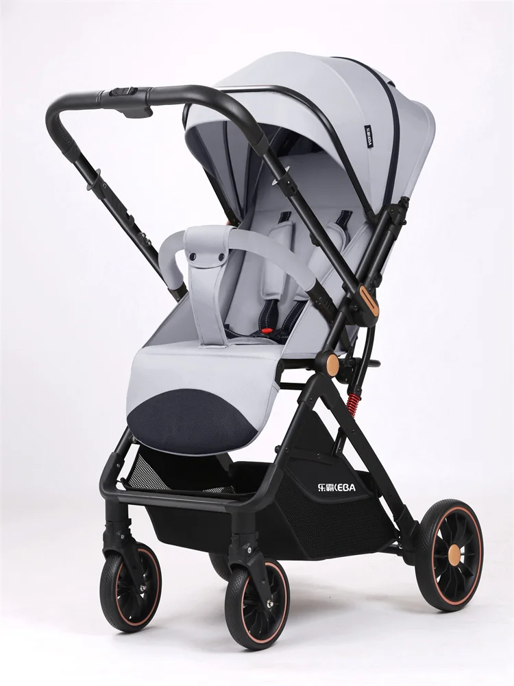 Customized Luxury Steel Frame Automatic Folding Stroller Baby Carriage Lightweight Baby Stroller For Babies