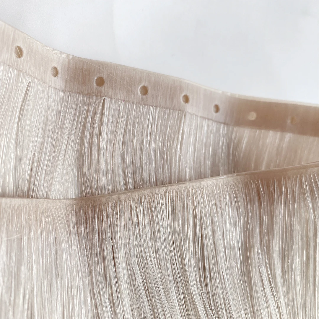 2024 NEW Trend Pu invisible Hole weft hair extension with wholesale price now can do customized Remy human hair