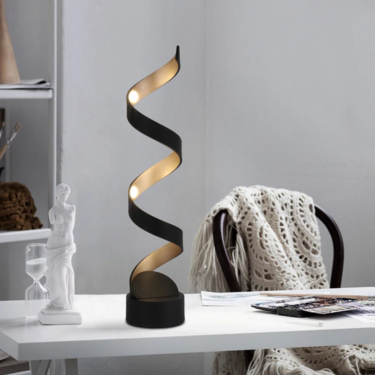 
Artpad Creative Art Personality Modern Decoration Spiral Shape Led Table Lamp Bedside Lamp For Bedroom Living Room 