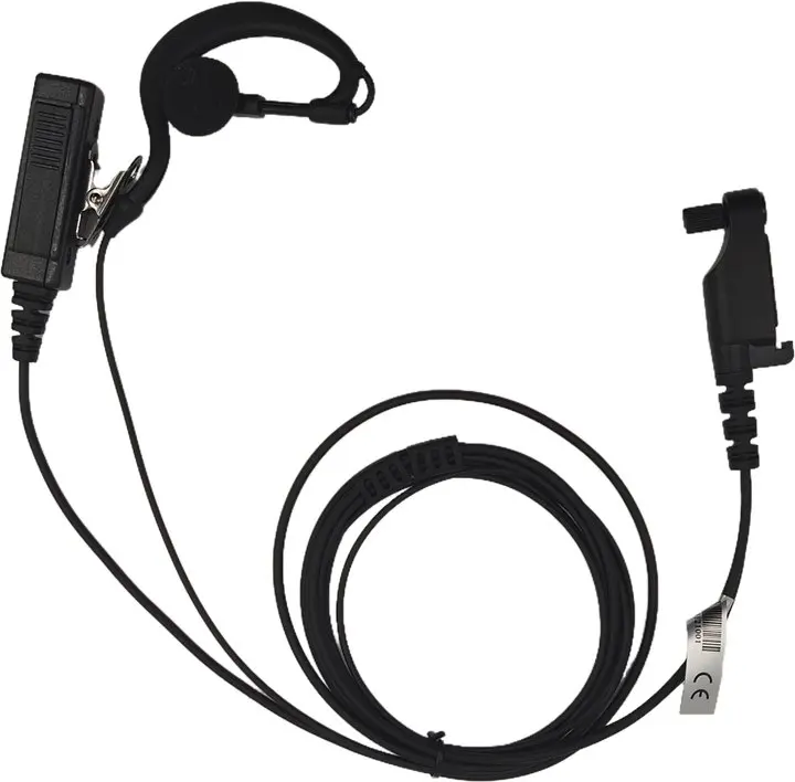 G shaped earphone walkie talkie earpiece with separated palm PTT and microphone