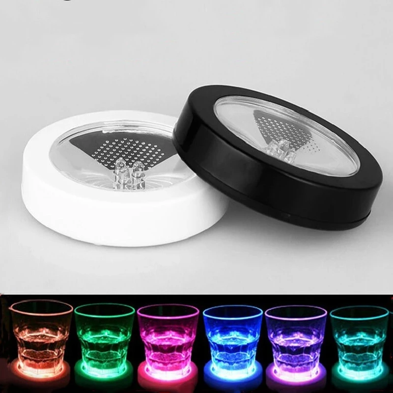 Drink Glass Bottle Cup Coaster Mat and LED RGB Atmosphere Lamp