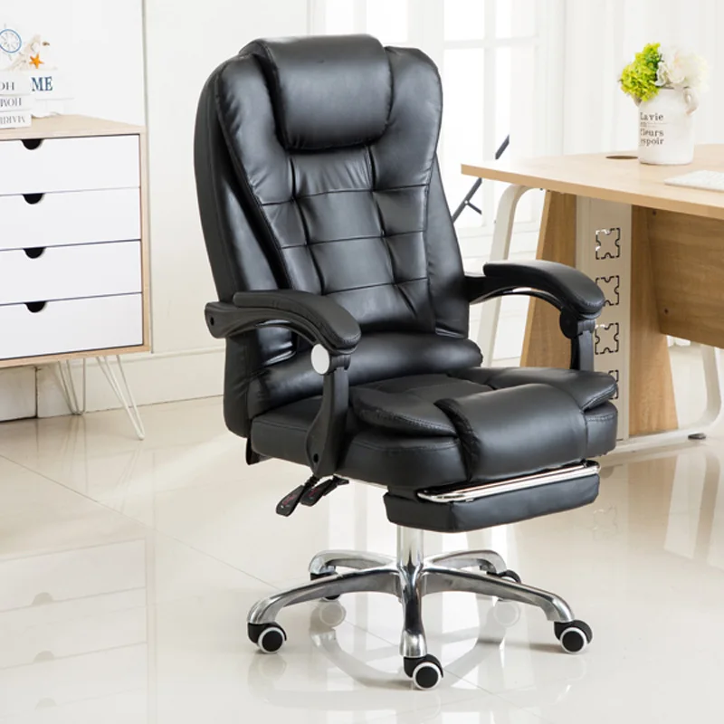 2024 New Boss Cheap Director Manager Pu Leather Executive Swivel Office Massage Chairs With Footrest