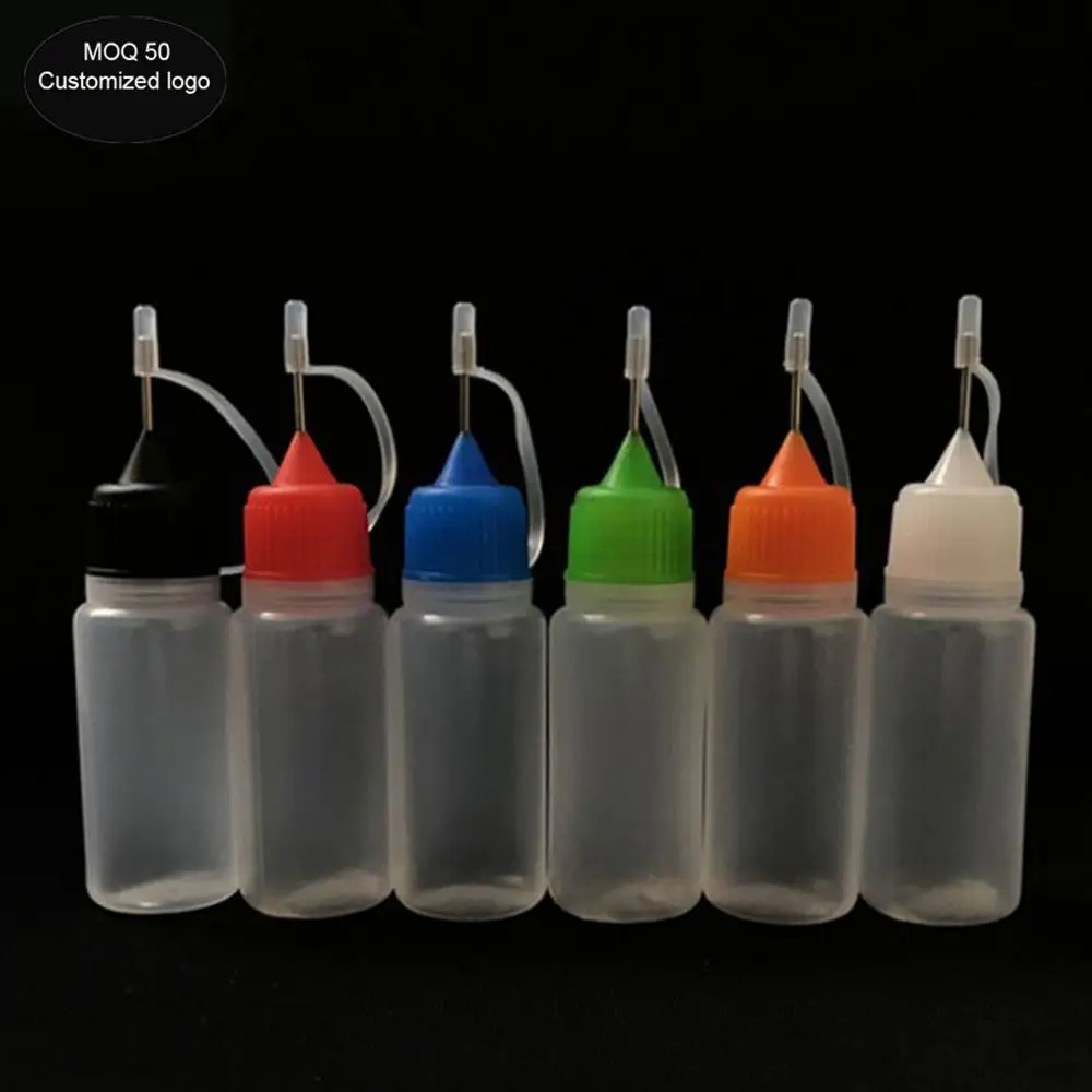 free shipping 3ml 5ml 10ml 15ml 20ml 30ml 50ml Needle plastic dropper liquid bottle PE material Empty