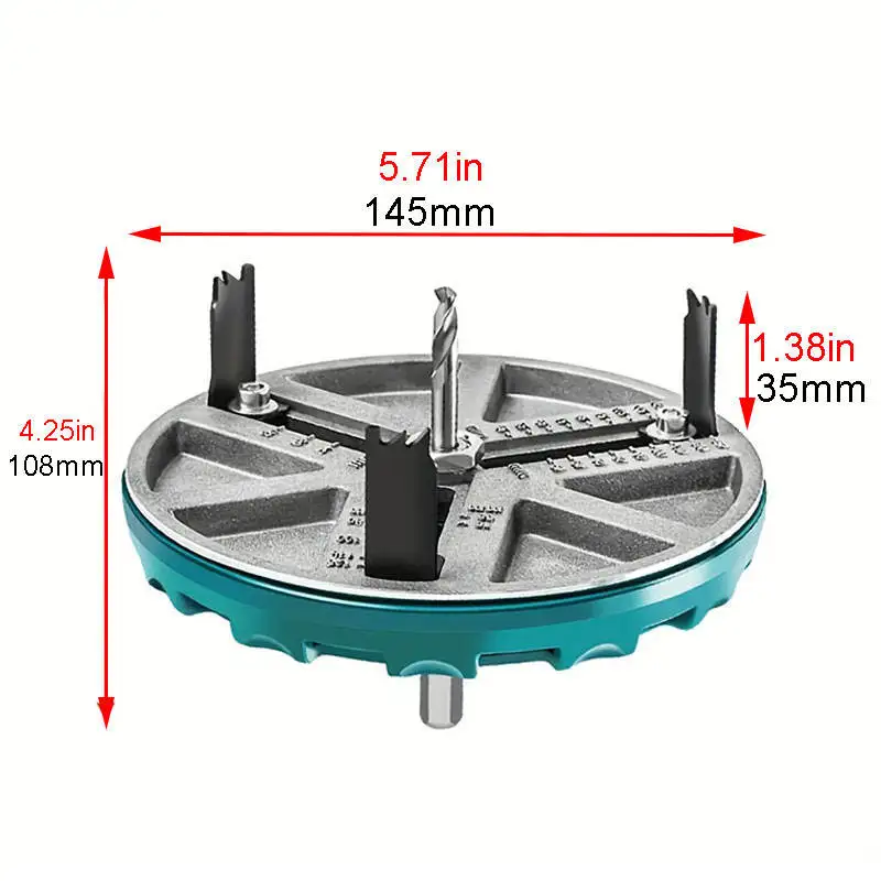 Woodworking hole saw electric hand drill punching gypsum board plastic aluminum plate Tool adjustable wood board hole