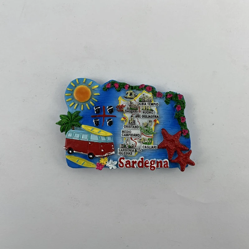 Custom Italy Creative Tourist Souvenirs Style Resin Fridge Magnet Custom 3D Resin Crafts Dolphin Fridge Magnet