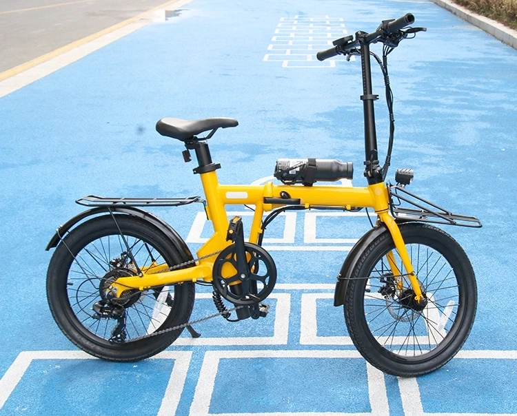 Naicisports 20 inch Electric Bike with Pedal Assisted 25KM/H 250W 36V 5.2AH 50KM Mini Folding City Bike with Adjustable Seat