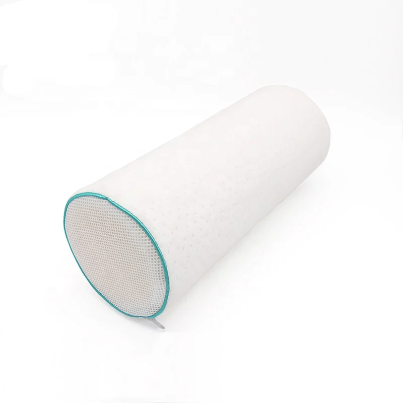 Oeko-Tex certificate B2B manufacturer Customized Cervical Bolster Neck Roll Pillow with Memory foam Core