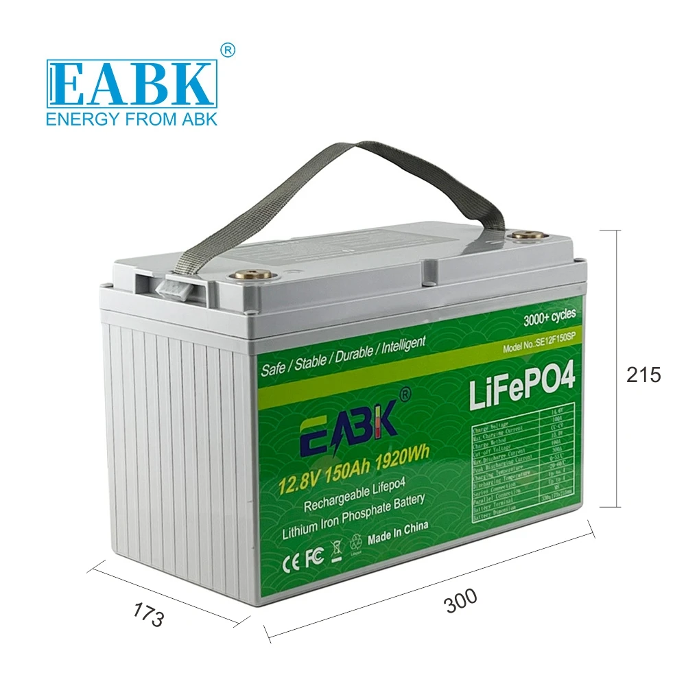 Over Charge Protection Custom Discharge Current Deep Cycle Lifepo4 Battery 100ah 150ah 12v