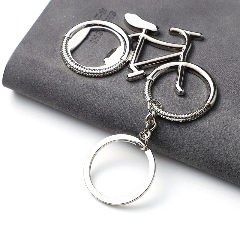 Creative bicycle bottle opener keychain small gift bicycle pendant factory direct sale