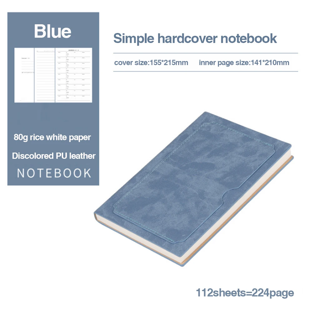 2022 New Wholesale Customized Multifunctional Three Discount Soft Leather Cover Insert Bag Environmental Protection Notebook