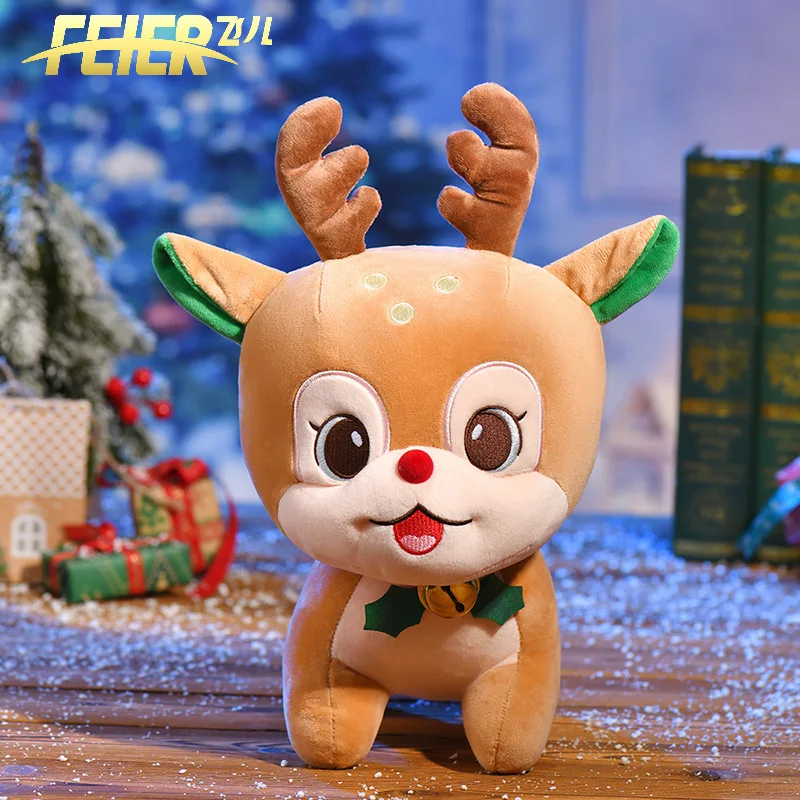 Wholesale Factory Christmas Decoration Reindeer Santa Claus Elves Customized Plush Toys Christmas Goods