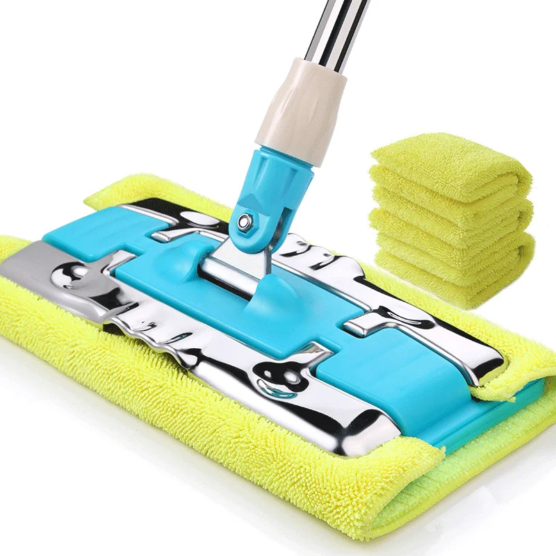New Design Floor Cloth Clamping Microfiber Floor Flat Mop