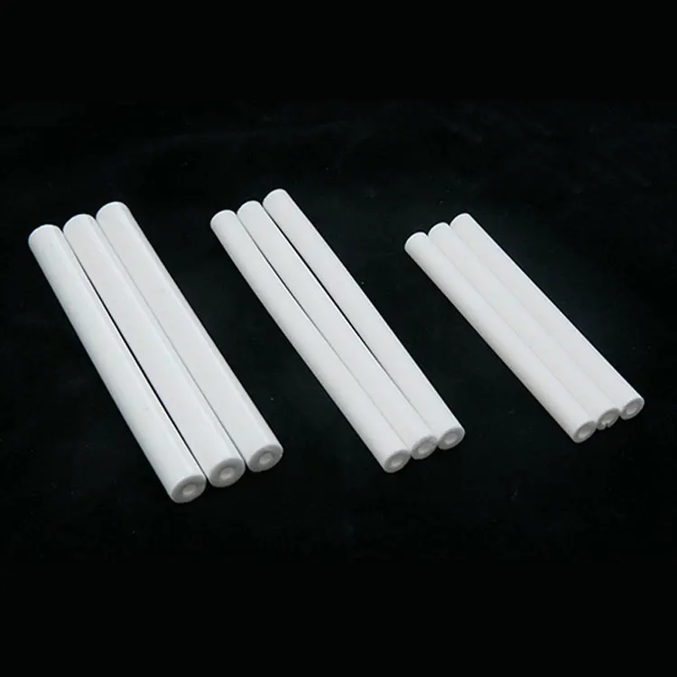 Al2o3 95% 99% 99.7% high alumina ceramic tube alumina thermocouple ceramic protection tube alumina ceramic double core tube