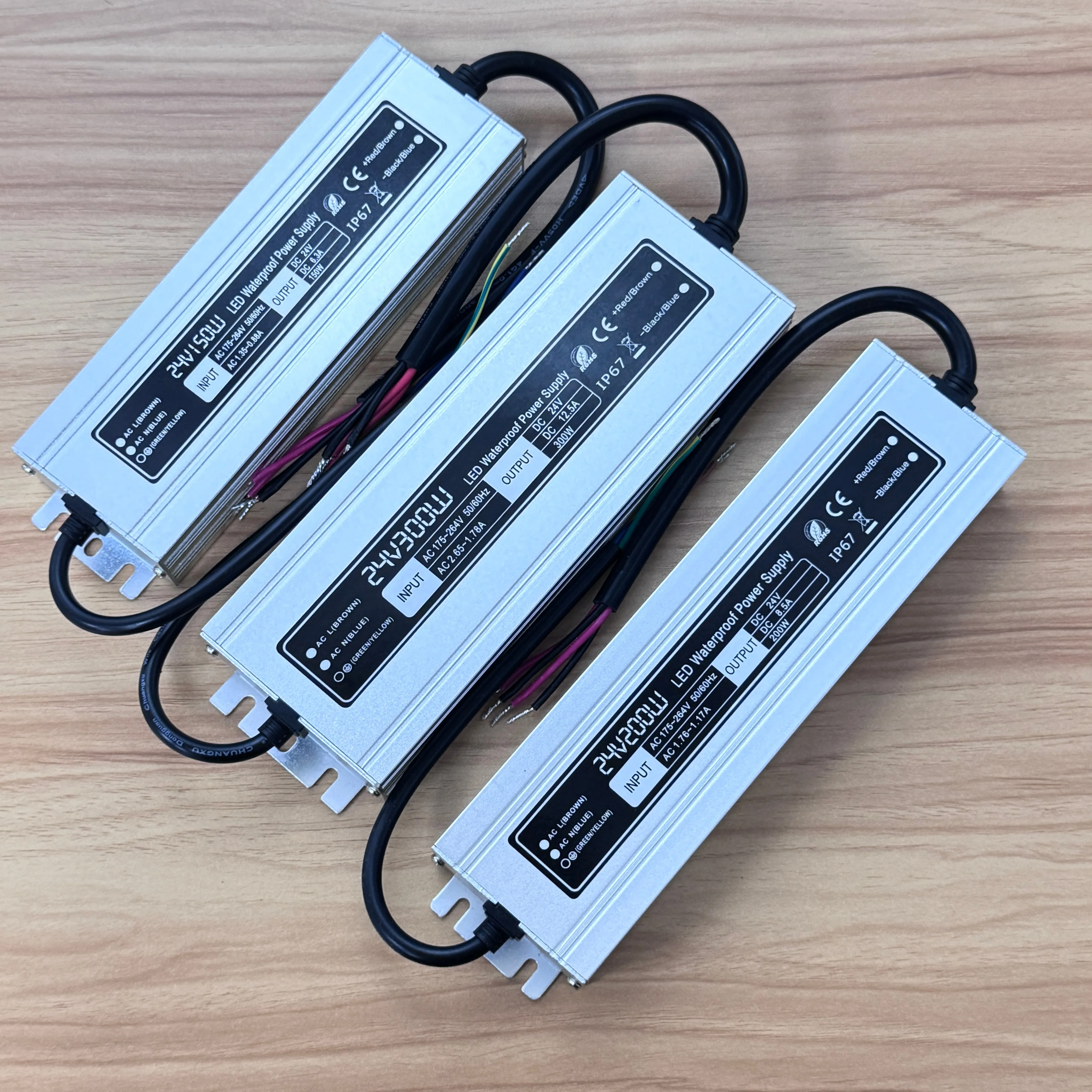 Высококачественный светодиодный импульсный источник питания 220 В AC-DC трансформатор IP67 наружный водонепроницаемый 24 150 Вт для световой коробки