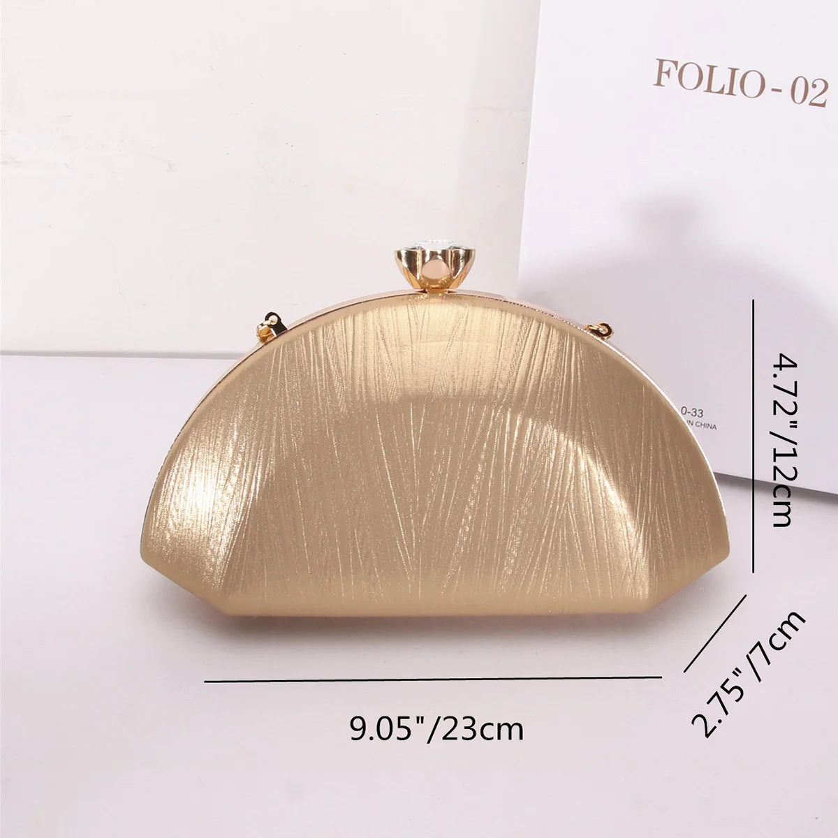 Factory Direct Ladies Fan Banquet With Chain Handbag Fashion Handle Diamond Encrusted Evening Bag