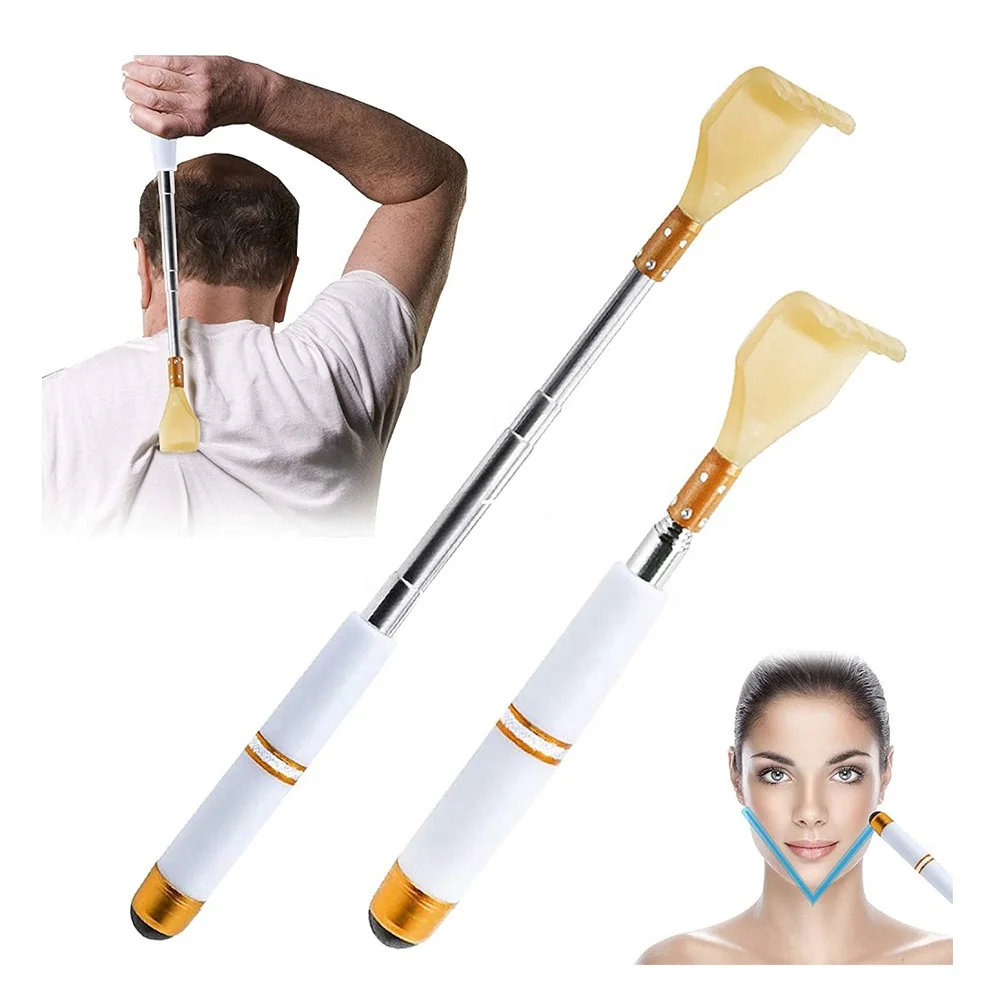 Extendable Back Scratcher Portable Itch-Relief Tool Telescoping Scratcher with Magnetic Therapy Roller