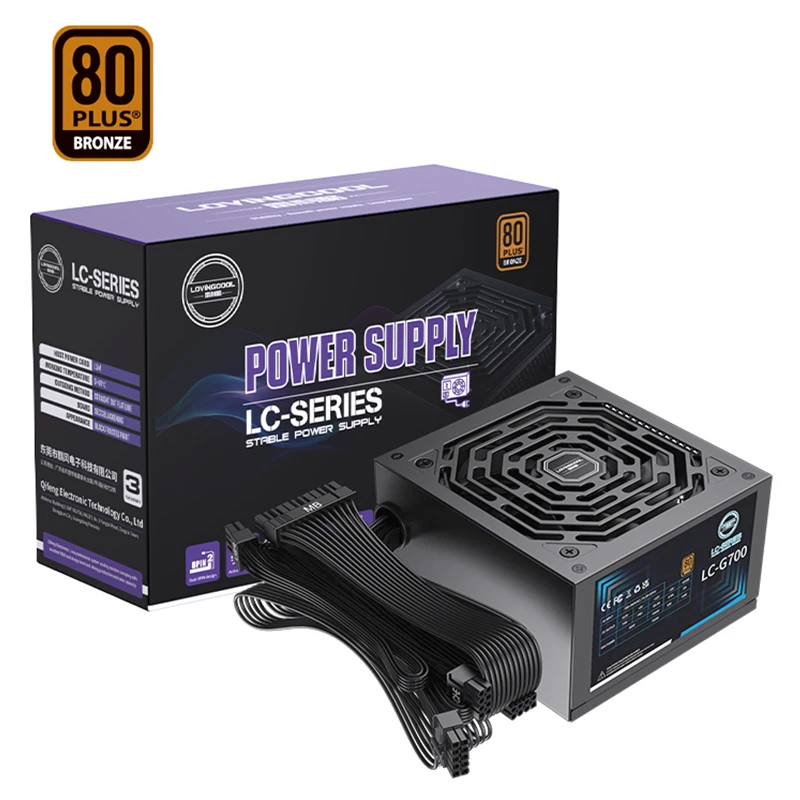 Блок питания Lovingcool APFC PSU 700 Вт для ПК игрового компьютера 800W850W