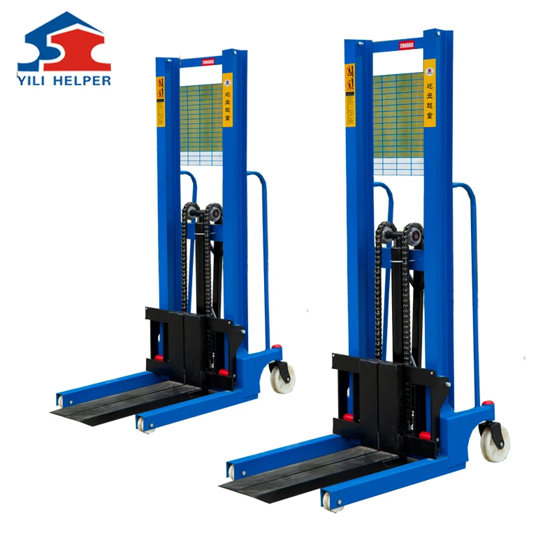 High Quality Hand Small Stacker Truck Manual Lift Forklift