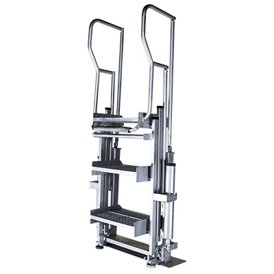 Best price aluminum folding small step stools ladder in oil loading skid- mounted for chemical petroleum industry