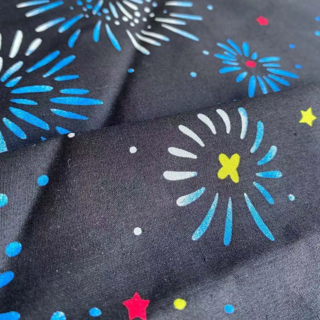 100% cotton skirt shirt quality fabric manufacturers direct anti-wrinkle ball printing combed cloth