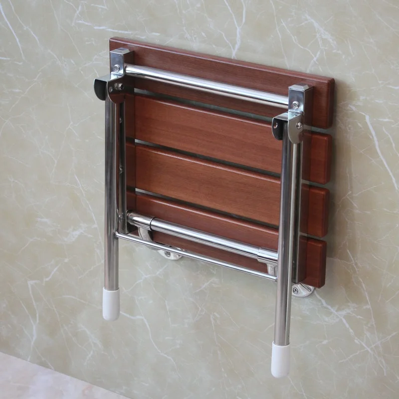 
YUSUN Bathroom Modern Foldable Wood Shower Seat For Elderly 