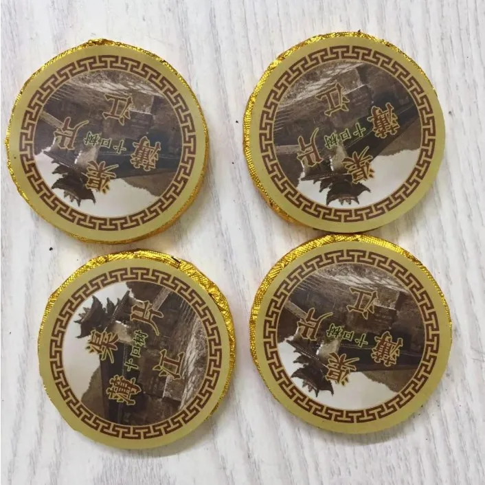 Qujiang thin slice Disc dark tea coin tea Zhangliang thin slice round shape for sale 500g