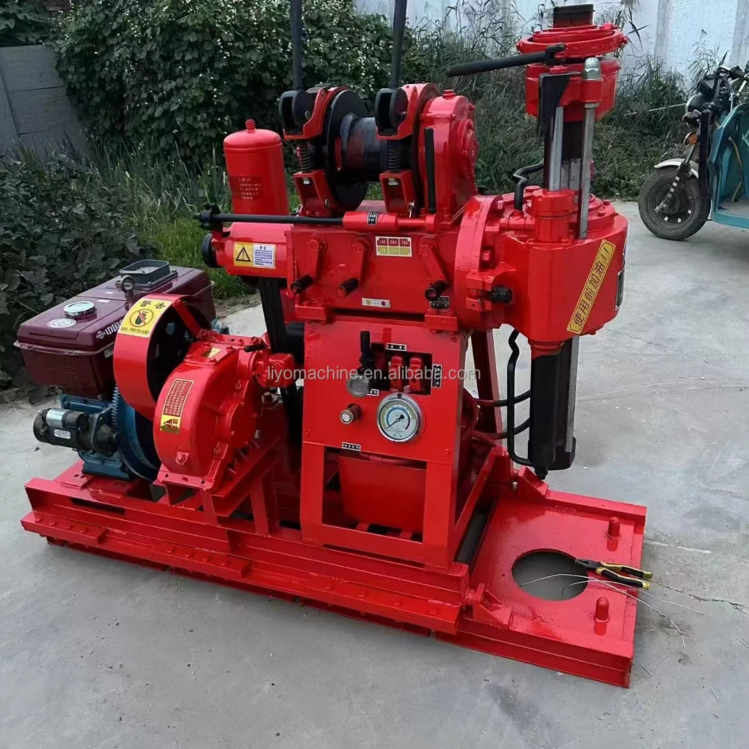 200m deep sunmoy water well drilling rig with mud pump for underground borehole machine equipments
