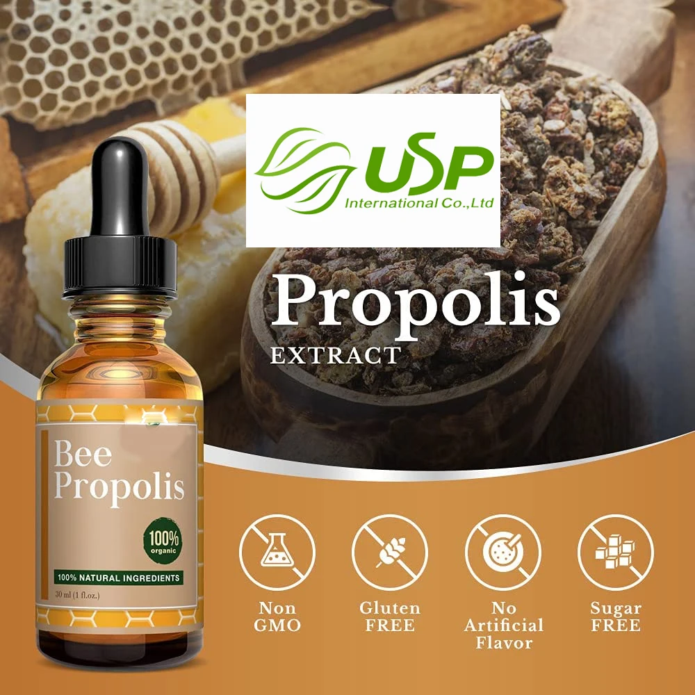 Wholesale Custom made pure natural propolis extract drops to relieve and support cleaning for 30 days