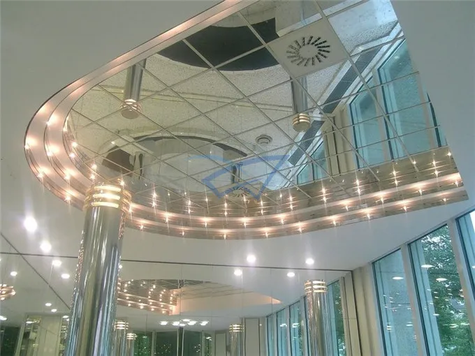 Stylish mirror finished aluminum clip in ceiling smooth surface panel