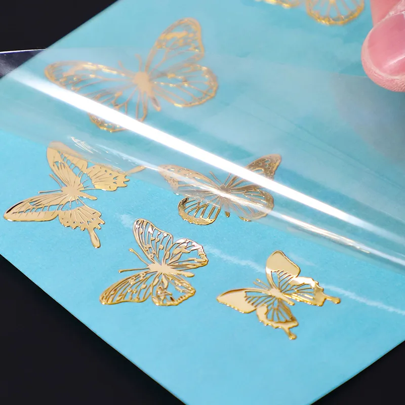 Custom Luxury Mobile Metal Brand Label Perfume Bottle Uv Transfer Stickers Plastic Bottle Glass Bottle Metal Transfer Sticker