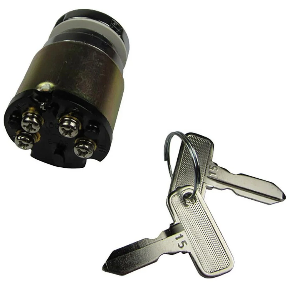 Ignition Lock Cylinder with Switch Key Replacement Ignition Lock Key Fits for Club Car DS Gas Golf Cart