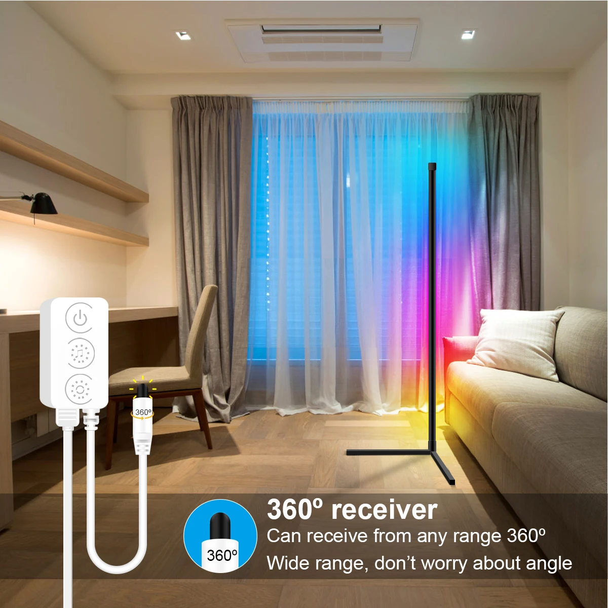 Colorful Bedroom lamp Atmosphere Lighting Club Home indoor Decor Corner Standing Lamp Nordic LED Floor Lamp Corner Floor Light