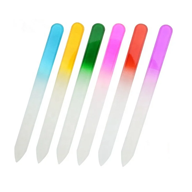  Двухсторонний инструмент для полировки ногтей на заказ мягкий сенсорный стеклянный 180 зернистый пилка