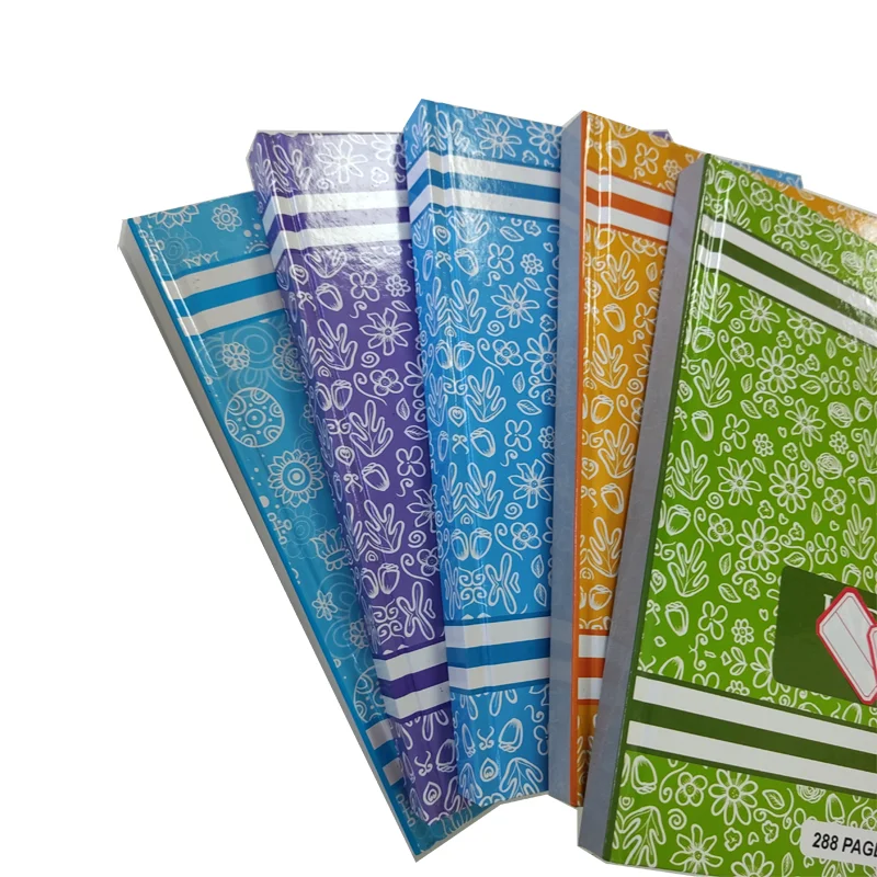 Cheap School Supplies Custom Print 288 Pages Hardcover Notebook A5 Exercise Book For Congo