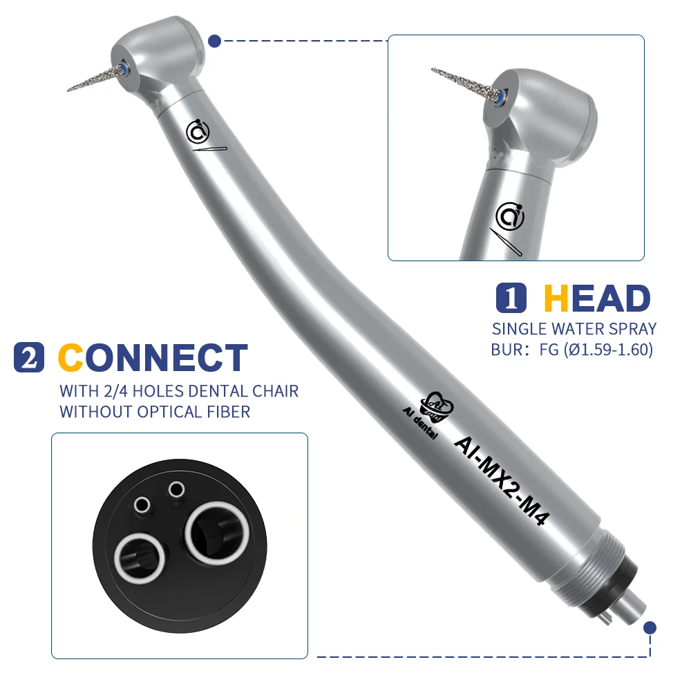 MX2 Air Turbine High Speed Handpiece Dental Clinic Tools 2 4 Holes Ceramic Bearing Microsurgery Instrument Set Dentist Supplies