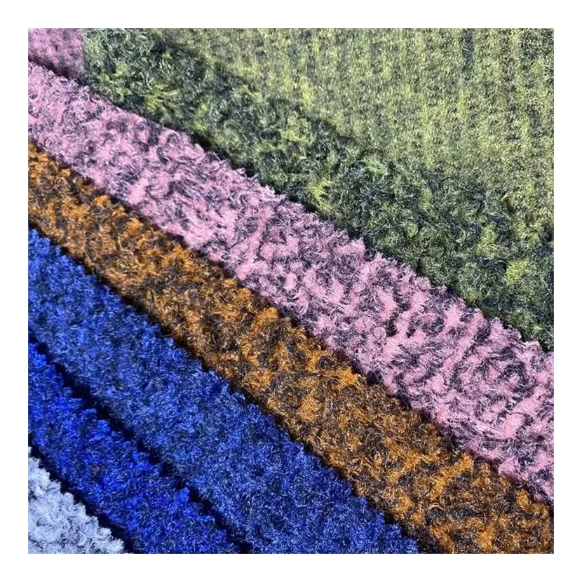 Hot Sell 100%Polyester Custom Color Knitting Teddy Fleece Circle Velvet Fabric For Middle East Winter Clothes